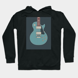 Faded Pelham Blue Rock LP Guitar Hoodie